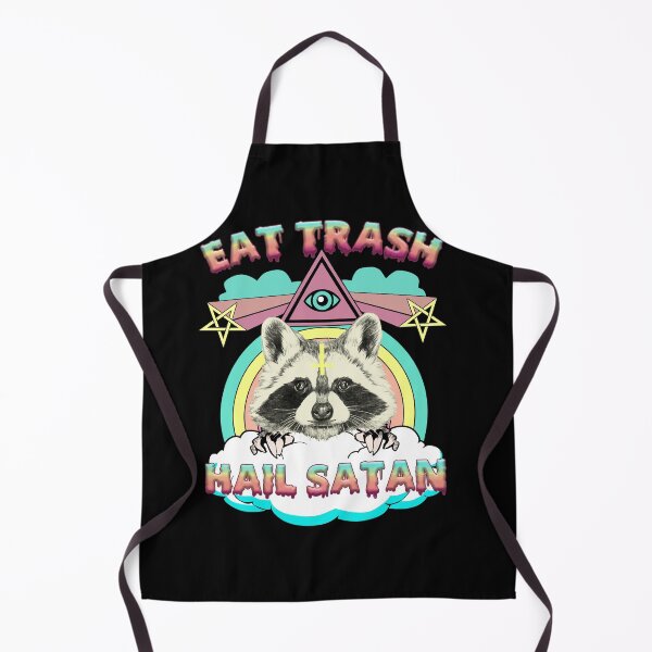 Item preview, Eat Trash Hail Satan Raccoon Pentagram Satanic Garbage Gang designed and sold by fatboys.