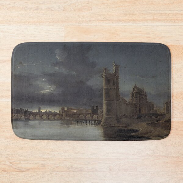 Item preview,  Paris with Tour St Jacques and Notre Dame in the evening - Anton Melbye designed and sold by Vintage Designs +.
