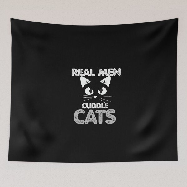 Item preview, Mens Real Men Cuddle Cats Cat Lovers Cat  designed and sold by Nedskr.