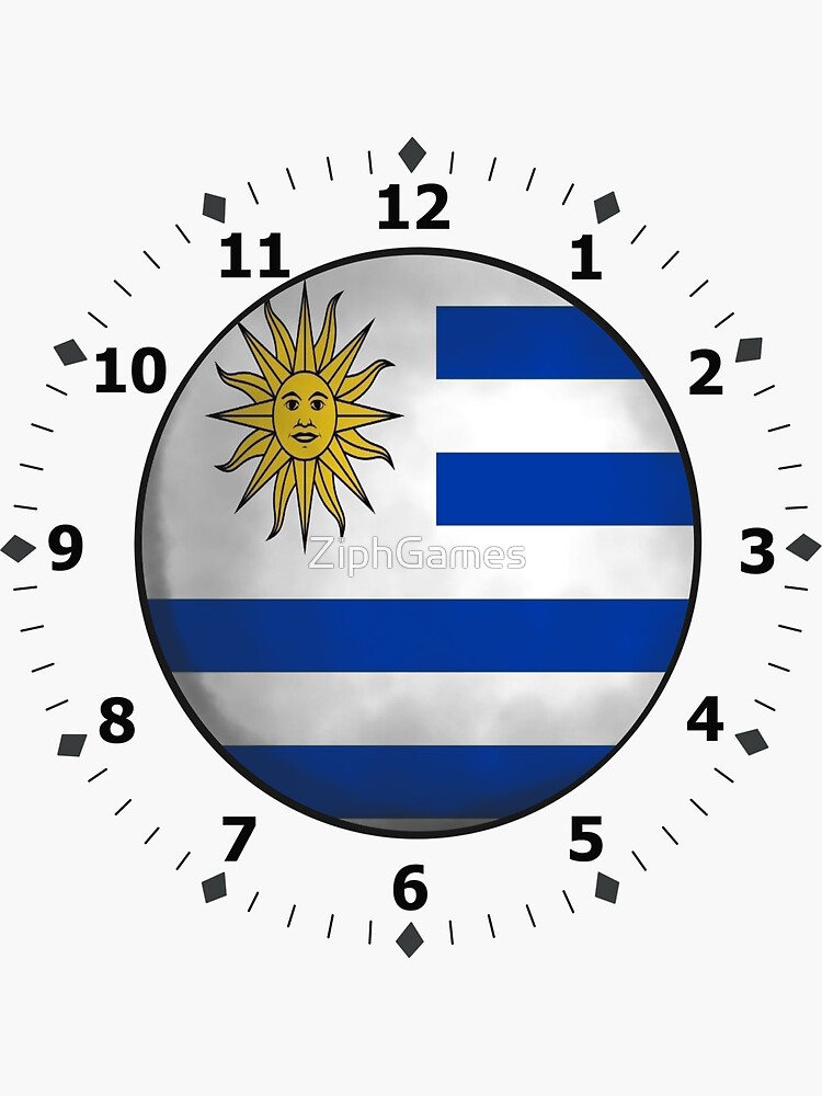 "uruguay clock" Sticker for Sale by ZiphGames Redbubble