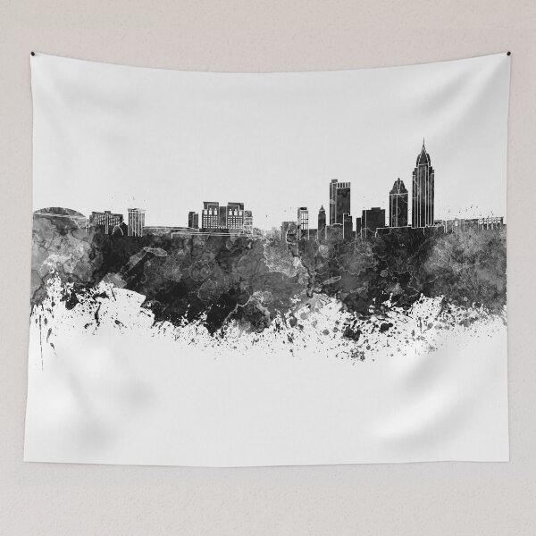 Item preview, Mobile skyline in black watercolor designed and sold by paulrommer.