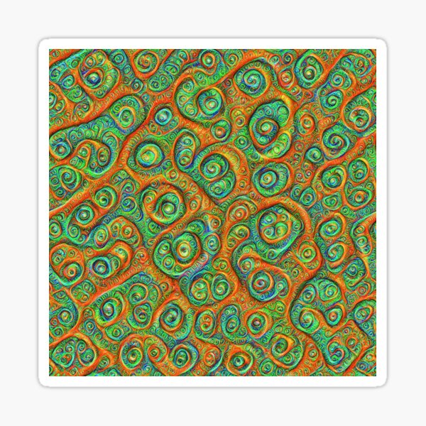 Green Red #DeepDream Sticker