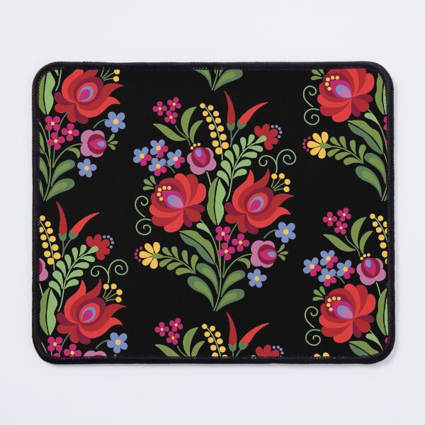 Item preview, Hungarian Folk Design Red Peppers on Black designed and sold by Barbara Pixton.