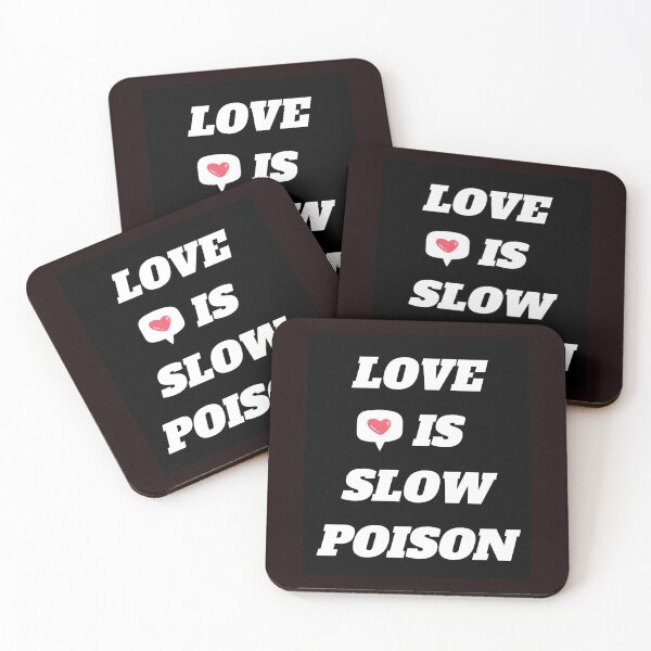 Item preview, love is slow poison-love birds designed and sold by BROWNEESHOUSE.
