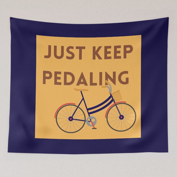 Item preview, Just Keep Pedaling (Yellow / Tan Bicycle) designed and sold by baldbird.