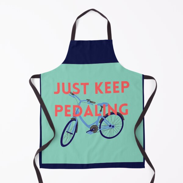 Item preview, Just Keep Pedaling (Mint Green / Blue Bicycle) designed and sold by baldbird.
