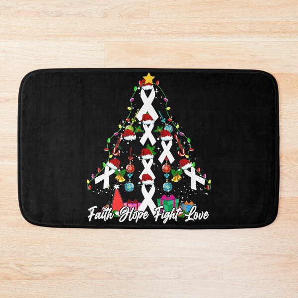 Item preview, Santa White Ribbon Christmas Tree Lung Cancer Awareness designed and sold by CourtneySonner.