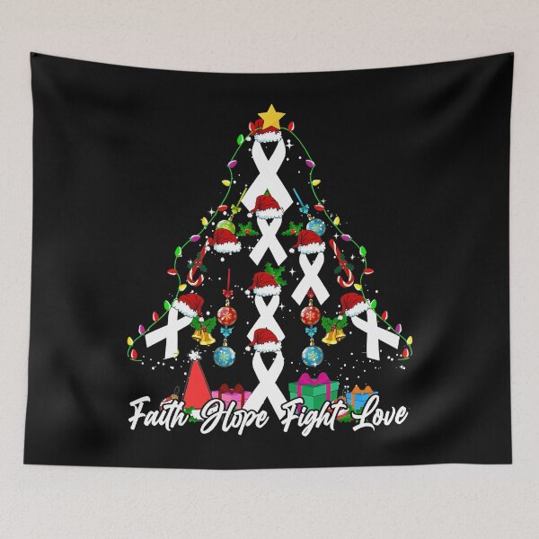 Item preview, Santa White Ribbon Christmas Tree Lung Cancer Awareness designed and sold by CourtneySonner.