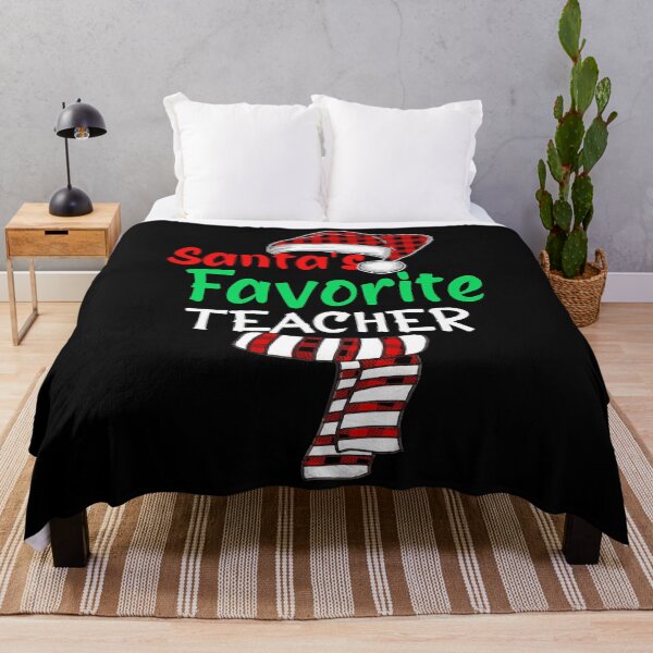 Item preview, Santas Favorite Teacher Funny Christmas Santa Red Plaid designed and sold by CourtneySonner.