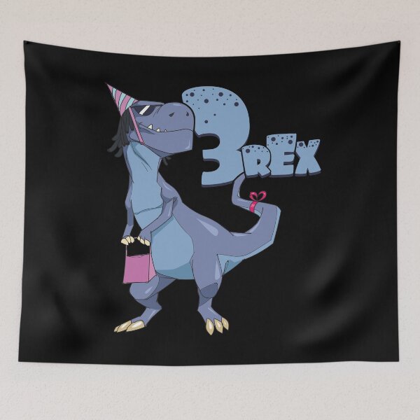 Item preview, Kids Three Rex T-Rex Birthday 3 Year Old Girl Boy Kids design designed and sold by theodoros20.