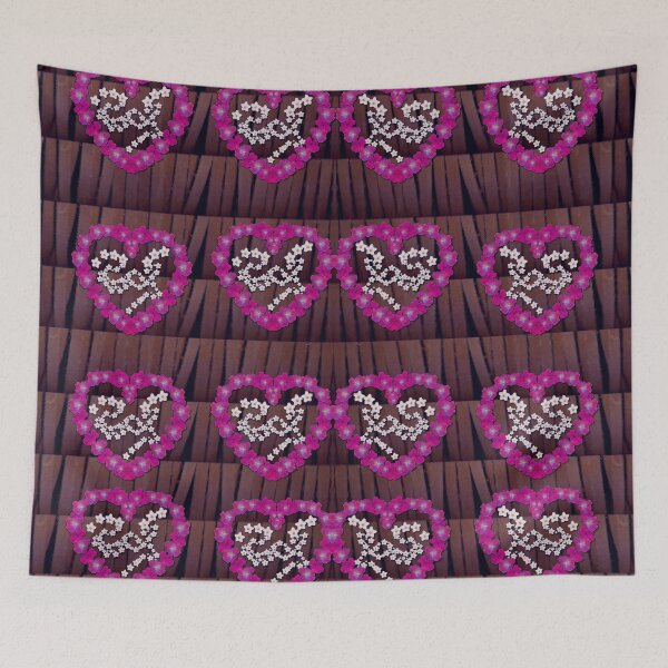 Item preview,  Vintage leather hearts and  flowers  filled of love collage designed and sold by Pepita Selles.