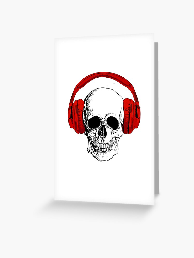 Red best sale skull headphones