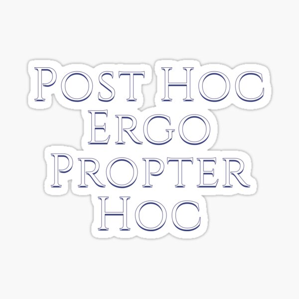post hoc ergo propter hoc west wing quote