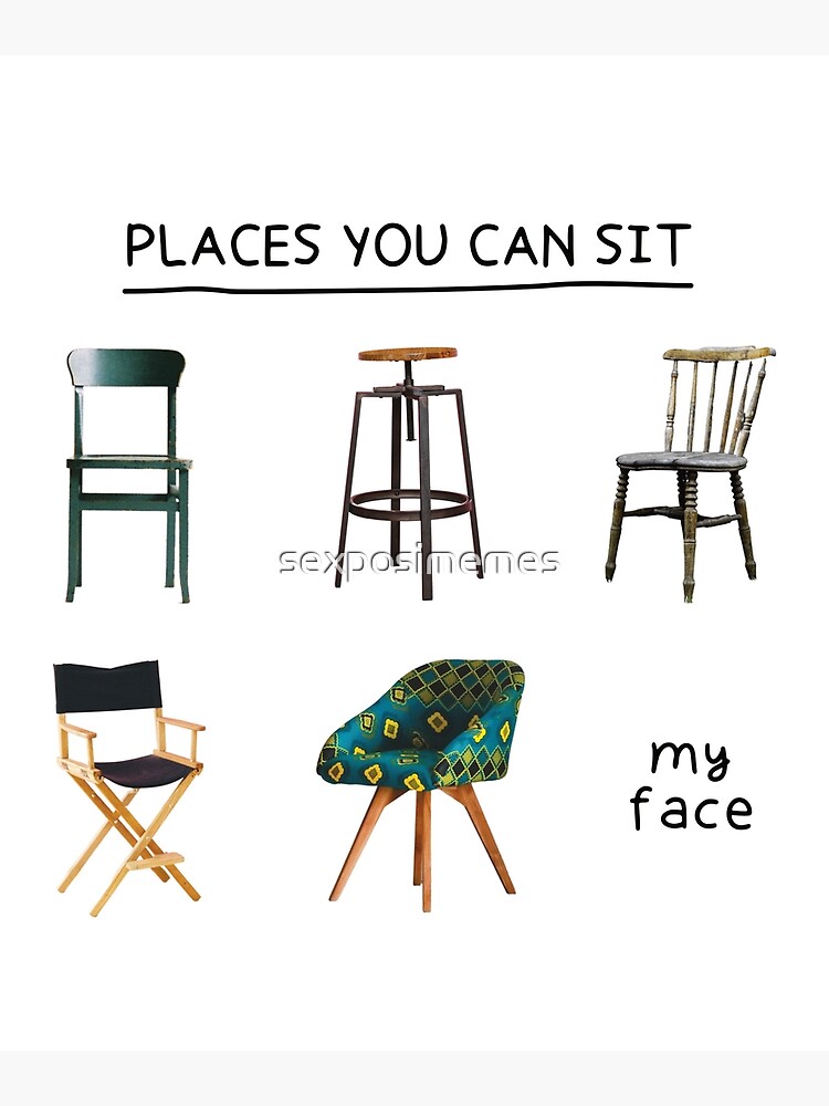 Places You Can Sit My Face Poster For Sale By Sexposimemes Redbubble