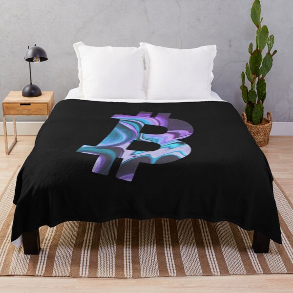 Item preview, Textured Bitcoin Purple and Blue Crypto Design designed and sold by Funny-Tees4U.