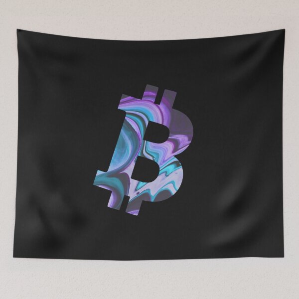 Item preview, Textured Bitcoin Purple and Blue Crypto Design designed and sold by Funny-Tees4U.
