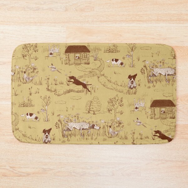 Item preview, Bird Dog Toile on Mustard designed and sold by Christine Philbrick.