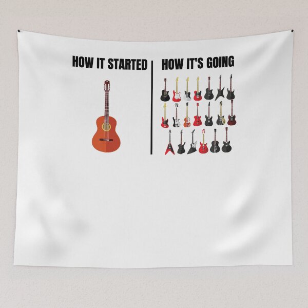 Item preview, How it Started  Guitar Lovers  Meme Funny Guitar designed and sold by PatrickRda.