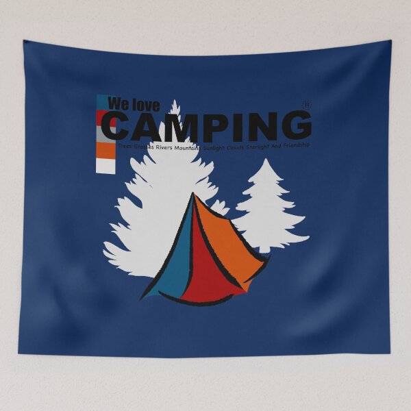 Item preview, we love camping.Happy Camper Camping. designed and sold by Apostrophe8.