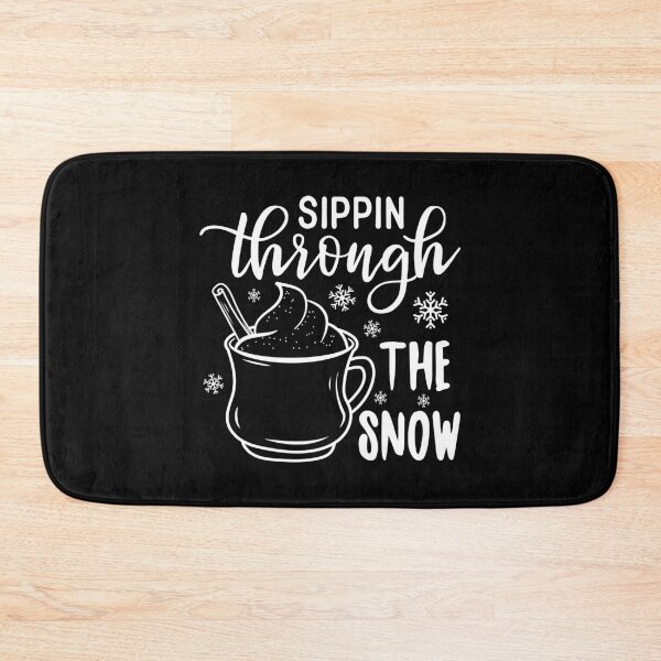 Item preview, Sipping Through The Snow | Funny Eggnog Quotes designed and sold by DrawingBoard.