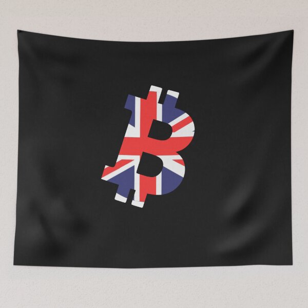 Item preview, UK Textured Bitcoin Crypto Design designed and sold by Funny-Tees4U.