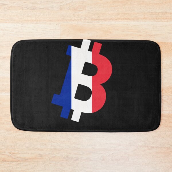 Item preview, France Textured Bitcoin Crypto Design designed and sold by Funny-Tees4U.