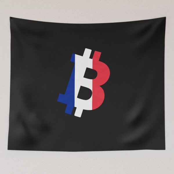 Item preview, France Textured Bitcoin Crypto Design designed and sold by Funny-Tees4U.