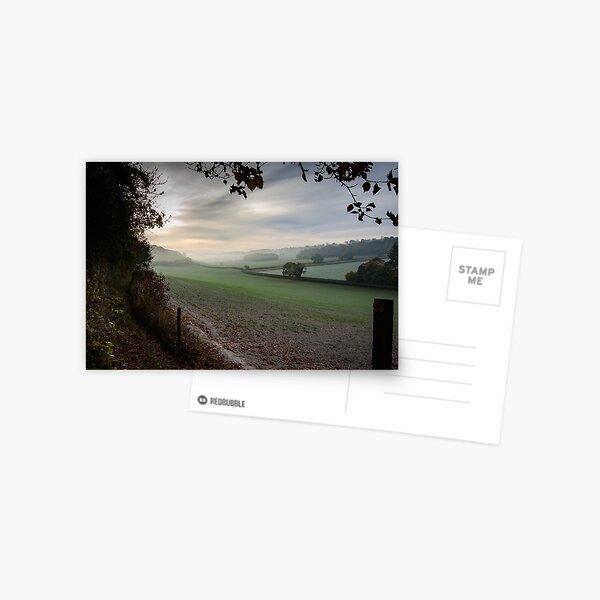 Autumn fields in the Chilterns Postcard