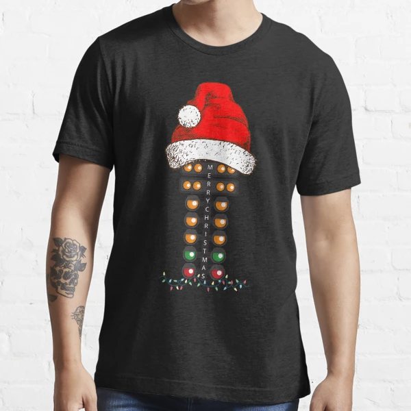 Mens light up 2024 christmas t shirt