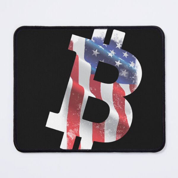 Item preview, USA Textured Bitcoin Crypto Design designed and sold by Funny-Tees4U.