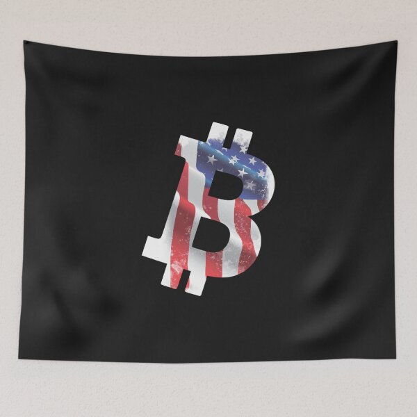 Item preview, USA Textured Bitcoin Crypto Design designed and sold by Funny-Tees4U.
