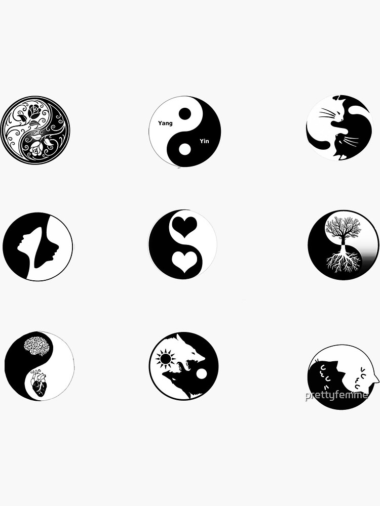 yin yang meaning love  Sticker for Sale by prettyfemme