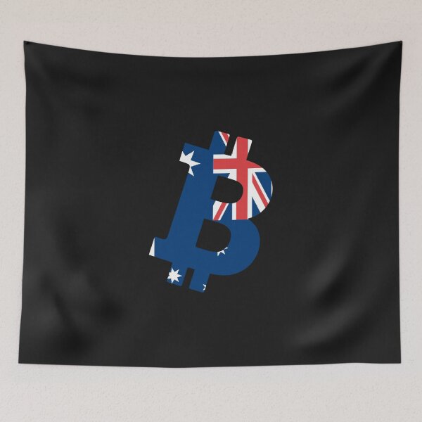 Item preview, Australia Textured Bitcoin Crypto Design designed and sold by Funny-Tees4U.