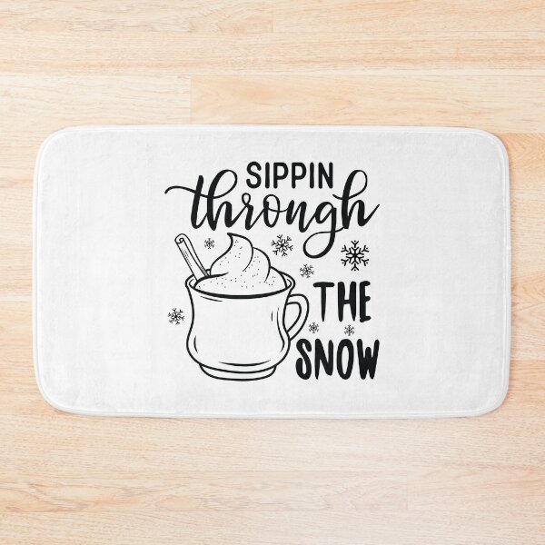 Item preview, Sipping Through The Snow | Funny Eggnog Quotes designed and sold by DrawingBoard.