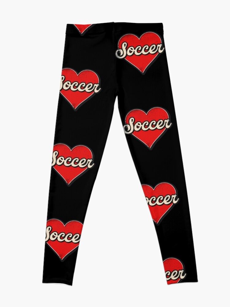 Discover Soccer mom. Soccer retro heart Leggings