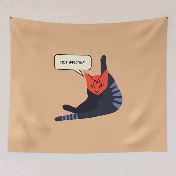 Item preview, Not welcome funny cat  designed and sold by ciaobebo.