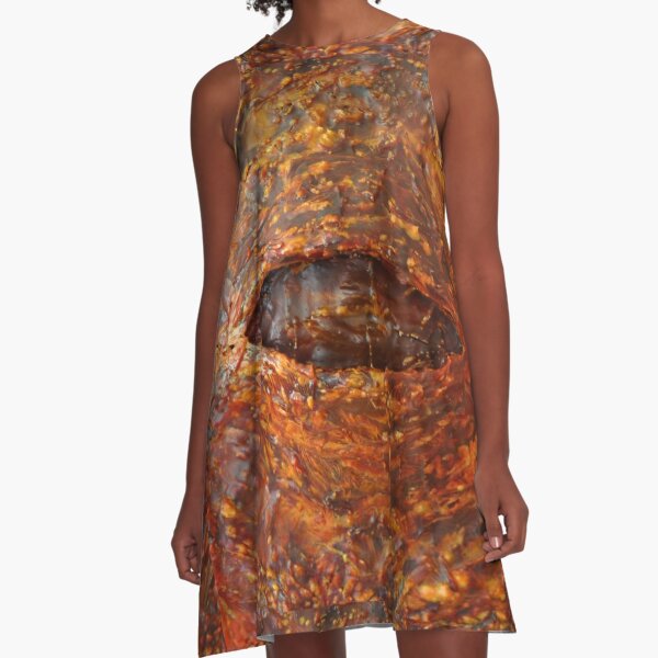 Slot-Flesh-Dress | Salmon Art Flesh Dress A-Linien Kleid