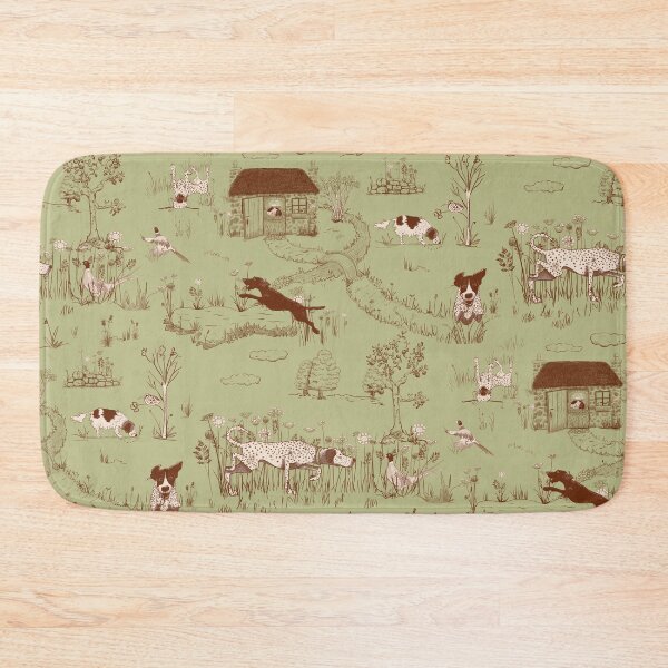 Item preview, Bird Dog Toile on Celery designed and sold by Christine Philbrick.
