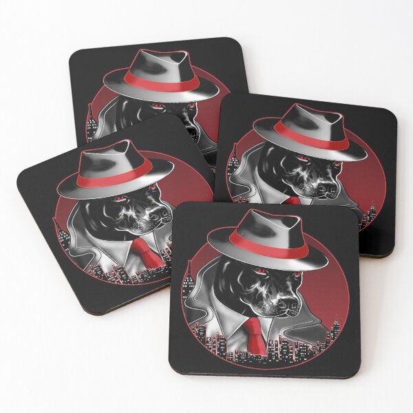 Item preview, Pitbull Noire Mafia Dog Father in night city No Text designed and sold by saf-saf.