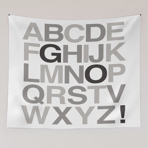 Item preview, Gray alphabet designed and sold by Emi Yañez.