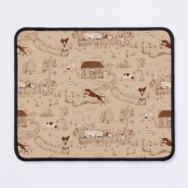 Item preview, Bird Dog Toile on Coffee designed and sold by Christine Philbrick.