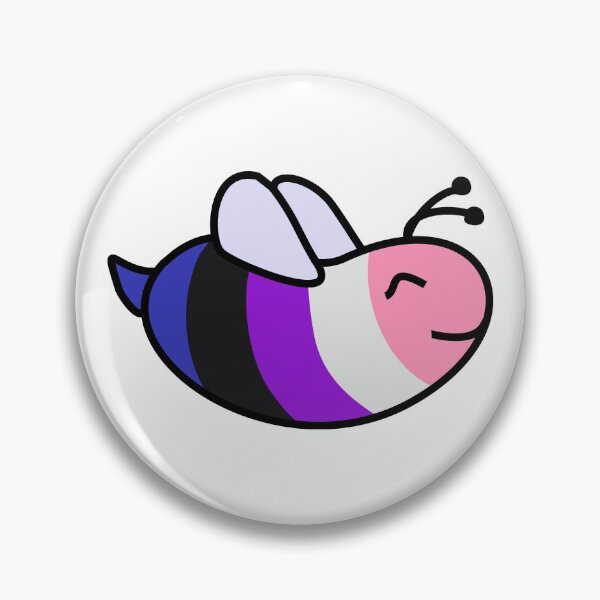Artikelvorschau, Genderfluid Pride Biene entworfen und verkauft von M-L-Creations.