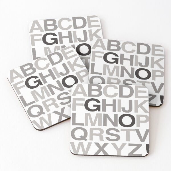 Item preview, Gray alphabet designed and sold by Emi Yañez.