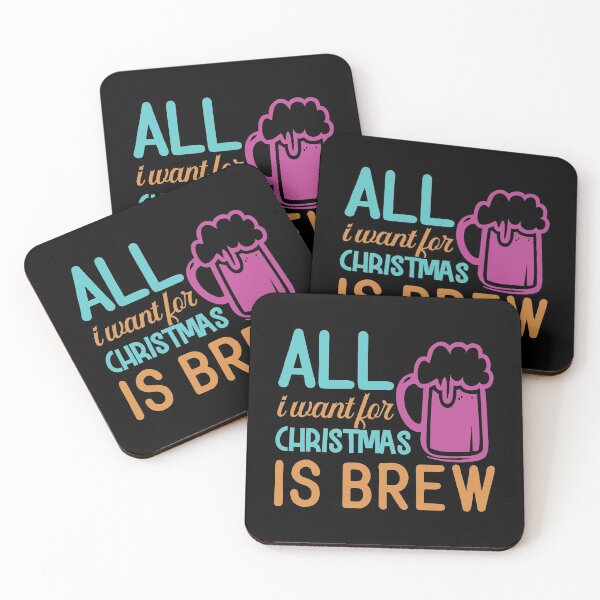 Item preview, All I Want For Christmas Is Brew | Funny Christmas Drinking Quotes designed and sold by DrawingBoard.