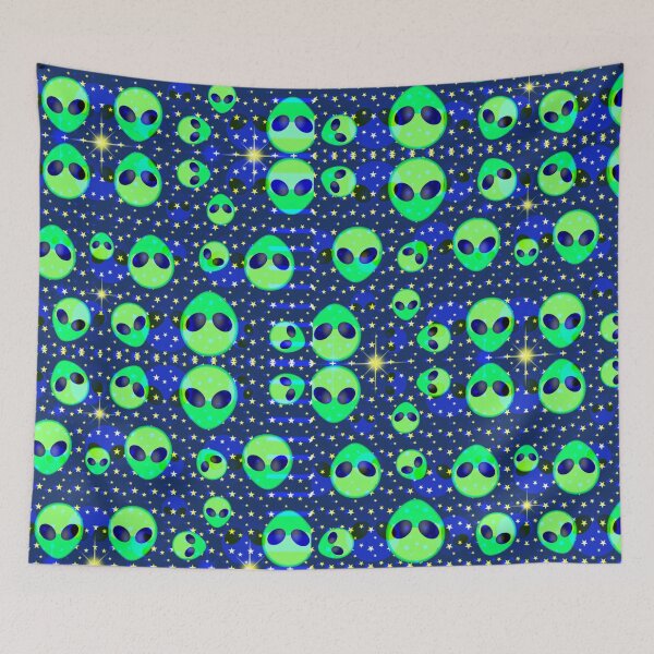 Item preview, Trippy Aliens Green designed and sold by shantilovesart.