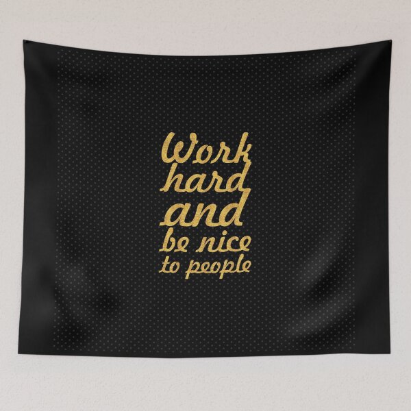 Item preview, Work hard and be nice to people - Gym Motivational Quote designed and sold by Powerofwordss.