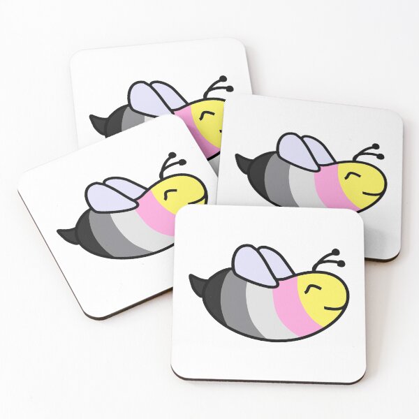 Item preview, Queerplatonic Pride Bee designed and sold by M-L-Creations.