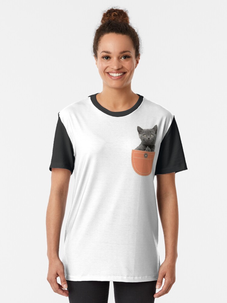 cat giving the finger t shirt