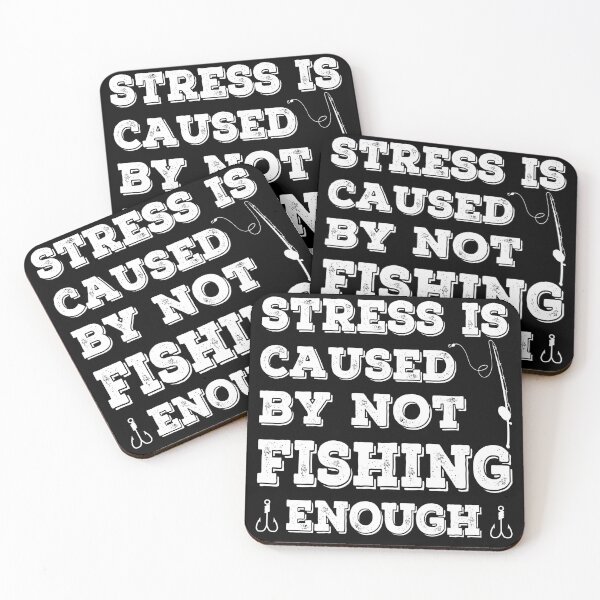 Item preview, stress is caused by not fishing enough funny fishing gift designed and sold by alaechamlal.