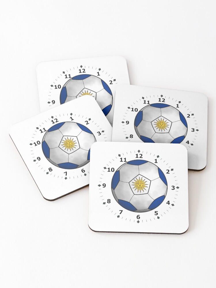 Thumbnail 1 of 5, Coasters (Set of 4), uruguay clock designed and sold by ZiphGames.